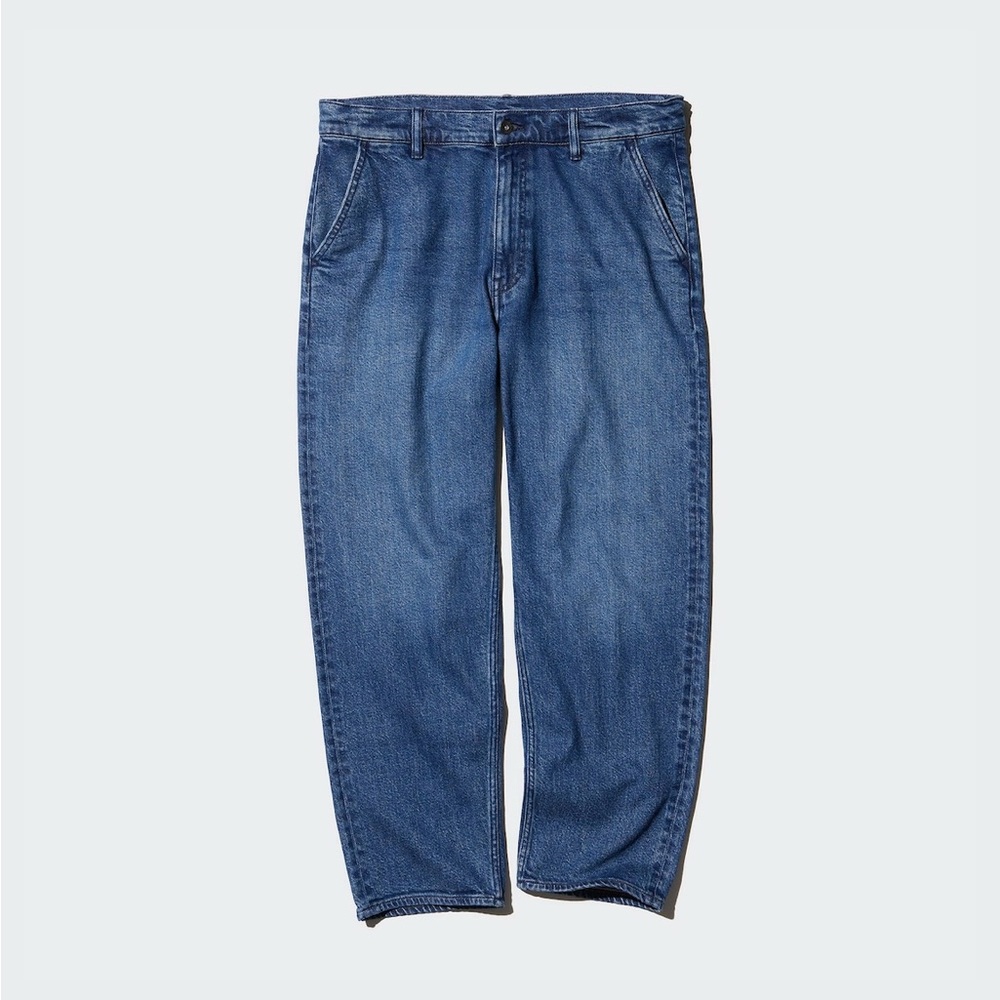Unisex Darkwash Relaxed Blue Jeans